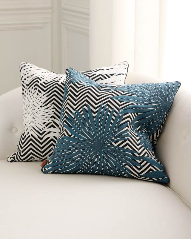 Ombre Embroidered Cushion, 20" Square